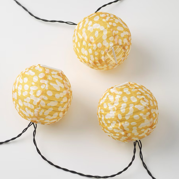 IKEA SOMMARLANKE LED String Light w 12 Lights, Dots Yellow/Battery Operated NEW - Picture 4 of 6